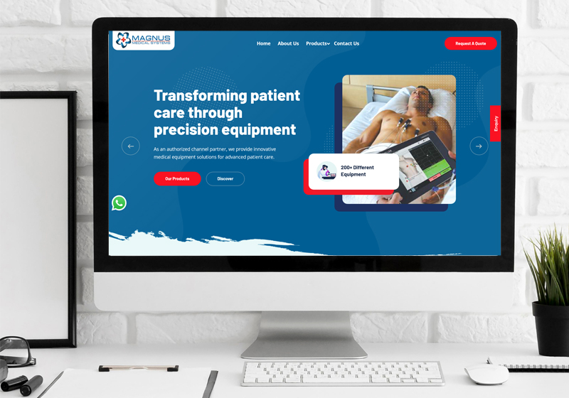 Web Design Company in Idukki - Website of Magnus Medical